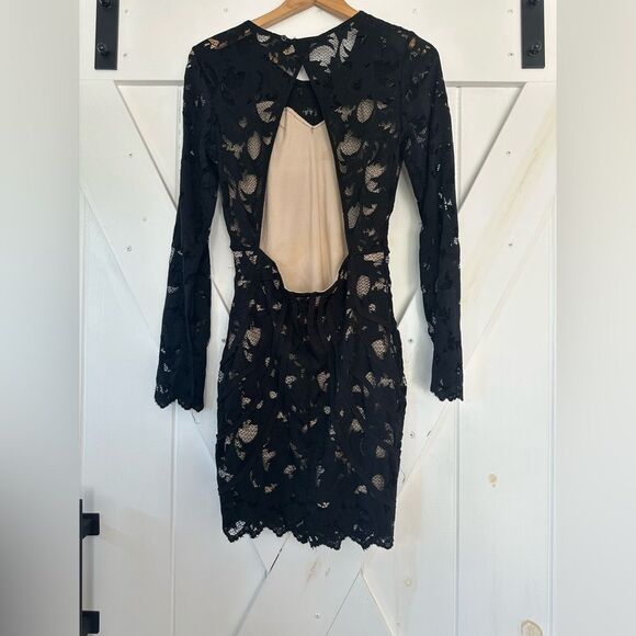 H&M Gold Label Luxe Bare Back Mini Lace Dress - Picture 4 of 7